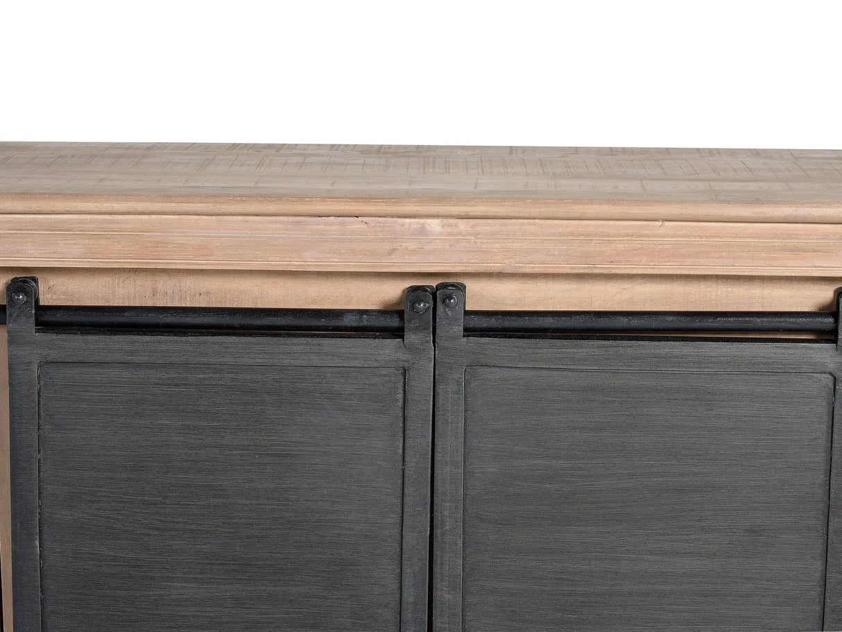 Giner and Colomer - Mango Wood TV Furniture With Metal Doors (150 cm)