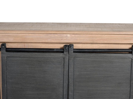 Giner and Colomer - Mango Wood TV Furniture With Metal Doors (150 cm)