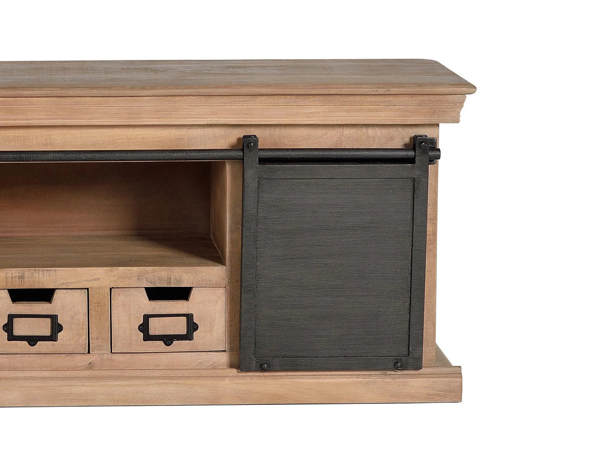 Giner and Colomer - Mango Wood TV Furniture With Metal Doors (150 cm)