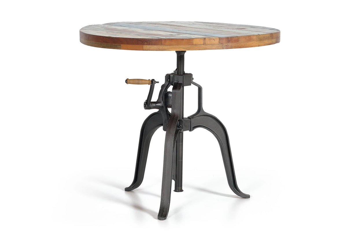 Giner and Colomer - Recycled Wood Lifting Table With Iron Legs