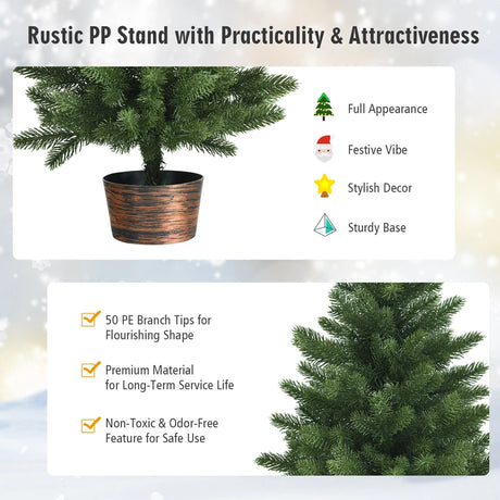 Artificial small Christmas tree in a pot 60 cm lush