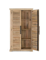 Giner and Colomer  2-Door Wardrobe In Solid Mango Wood (Natural Colour)