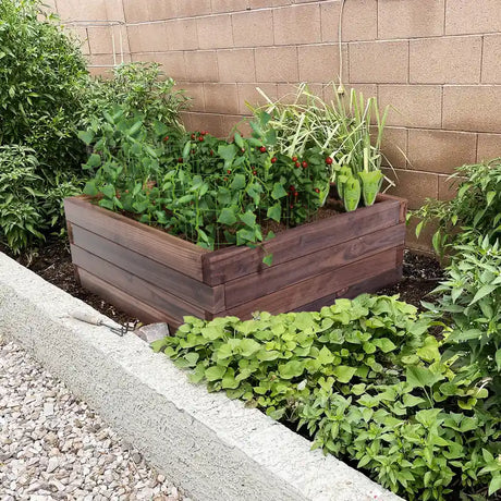 Square Raised Garden Bed with Stable Frame for Patio-1 piece