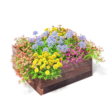 Square Raised Garden Bed with Stable Frame for Patio-1 piece