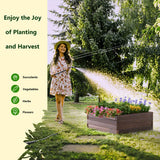 Square Raised Garden Bed with Stable Frame for Patio-1 piece