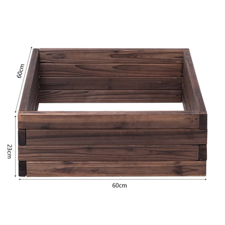 Square Raised Garden Bed with Stable Frame for Patio-1 piece