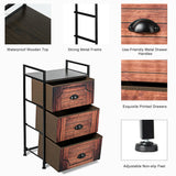 Industrial 3-Layers Fabric Dresser with Fabric Drawers and Steel Frame