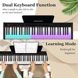 61-Key Portable Electronic Keyboard Piano with Stand and Stool