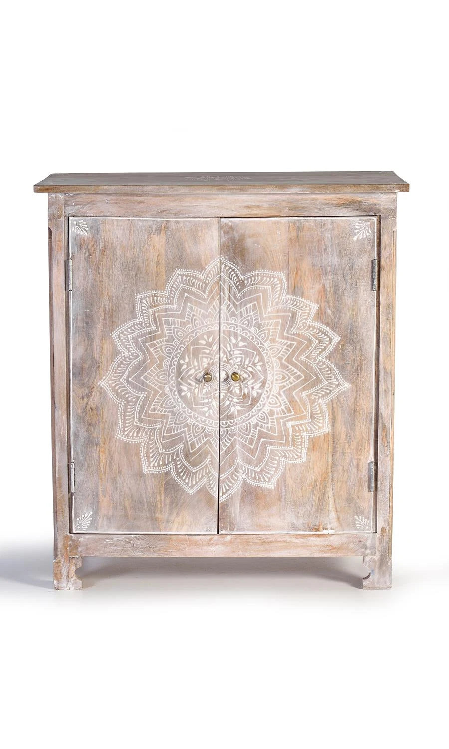 Giner and Colomer - Hand-Painted 2-Door Mango Wood Wine Rack