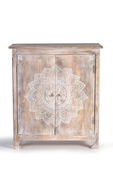 Giner and Colomer - Hand-Painted 2-Door Mango Wood Wine Rack