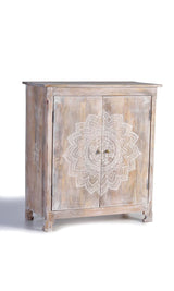 Giner and Colomer - Hand-Painted 2-Door Mango Wood Wine Rack