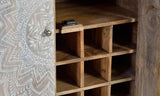 Giner and Colomer - Hand-Painted 2-Door Mango Wood Wine Rack