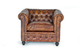 Giner and Colomer - 1-Seater Leather Chester Armchair