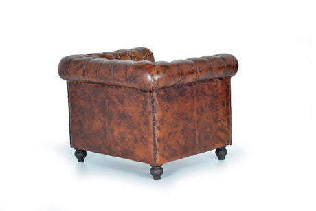 Giner and Colomer - 1-Seater Leather Chester Armchair