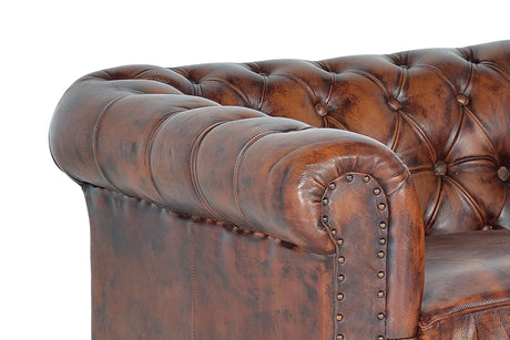 Giner and Colomer - 1-Seater Leather Chester Armchair