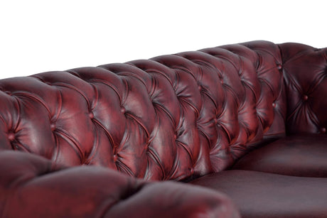 Giner and Colomer - 3-Seater Leather Chester Sofa