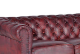 Giner and Colomer - 3-Seater Leather Chester Sofa