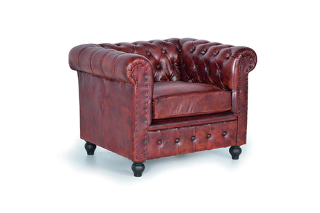 Giner and Colomer - 1-Seater Leather Chester Armchair