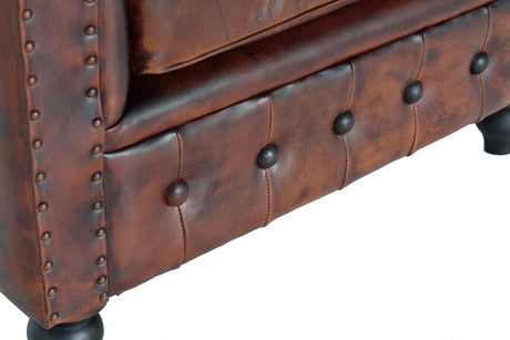 Giner and Colomer - 1-Seater Leather Chester Armchair