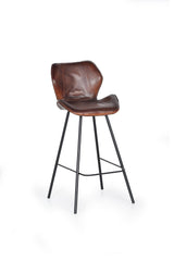 Giner and Colomer  Leather And Metal Stool With Elevated Seating