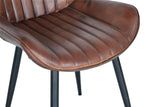 Giner and Colomer  Chair In Leather With Metal Legs