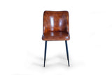 Giner and Colomer  Chair In Leather With Metal Legs For Contemporary Spaces