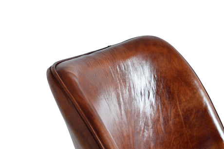Giner and Colomer  Chair In Leather With Metal Legs For Contemporary Spaces