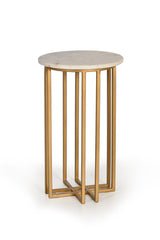 Giner and Colomer - Corner Table With Marble Top & Metal Base