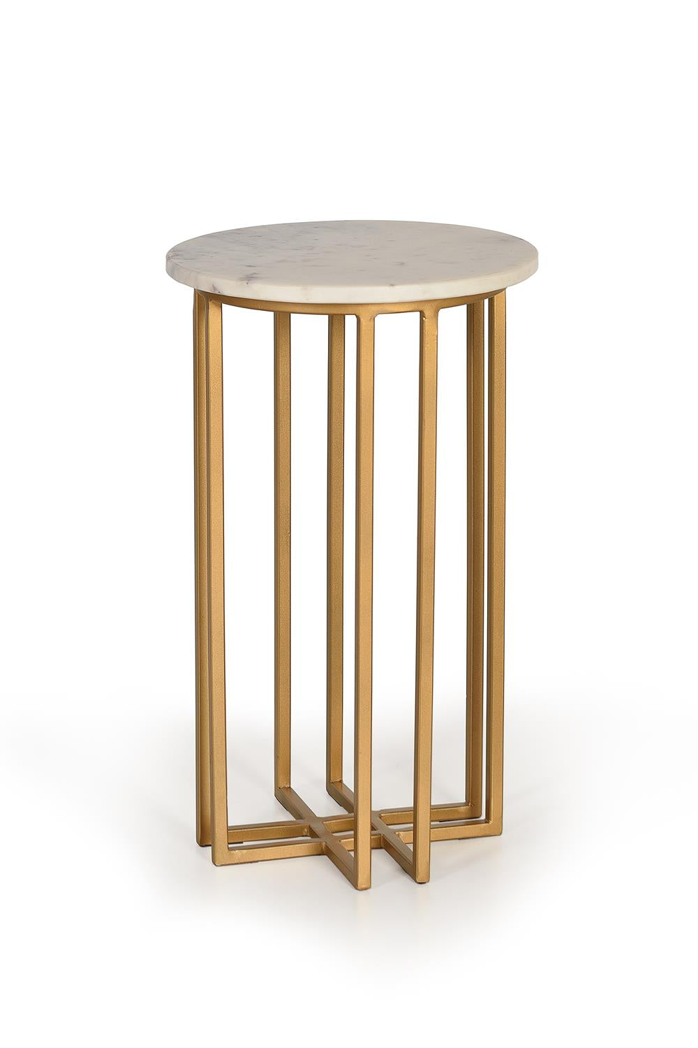 Giner and Colomer - Corner Table With Marble Top & Metal Base