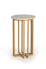 Giner and Colomer - Corner Table With Marble Top & Metal Base