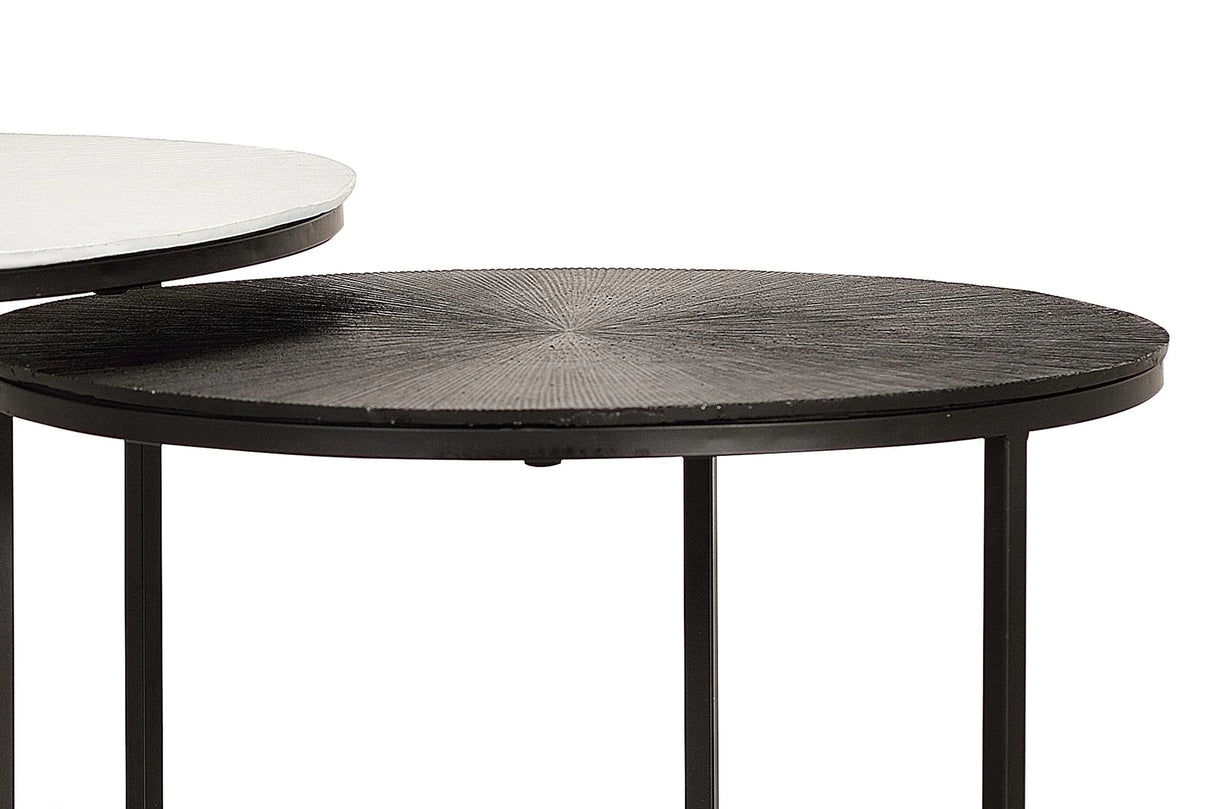Giner and Colomer - Set Of 2 Metal Coffee Tables With Lacquered Tops