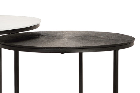 Giner and Colomer - Set Of 2 Metal Coffee Tables With Lacquered Tops