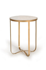 Giner and Colomer - Corner Table With Marble Top & Metal Base