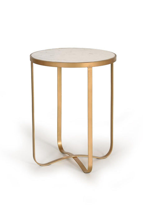 Giner and Colomer - Corner Table With Marble Top & Metal Base