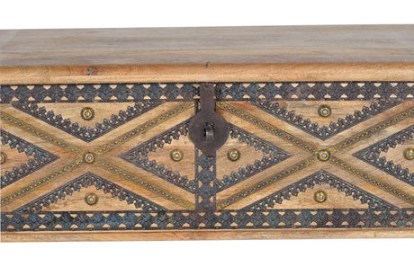 Giner and Colomer - Mango Wood Chest With Metal Details