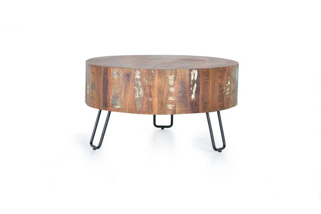 Giner and Colomer - Recycled Wood Coffee Table With Metal Legs