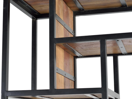 Giner and Colomer - Recycled Wood & Metal Bookcase With Folding Door (1 Door)