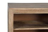 Giner and Colomer - Mango Wood TV Cabinet With 2 Sliding Doors & Metal Base
