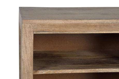Giner and Colomer - Mango Wood TV Cabinet With 2 Sliding Doors & Metal Base