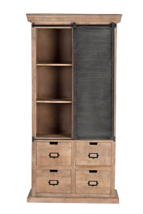 Giner and Colomer - Industrial Mango Wood Shelf (4 Drawers & 1 Sliding Door)