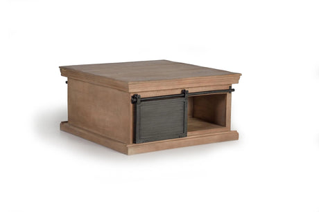 Giner and Colomer - Mango Wood & Metal Coffee Table (4 Drawers, 2 Sliding Doors)