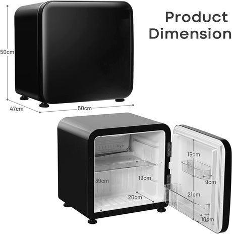 0~10C Compact Refrigerator with Reversible Door for Dorm Apartment-Black