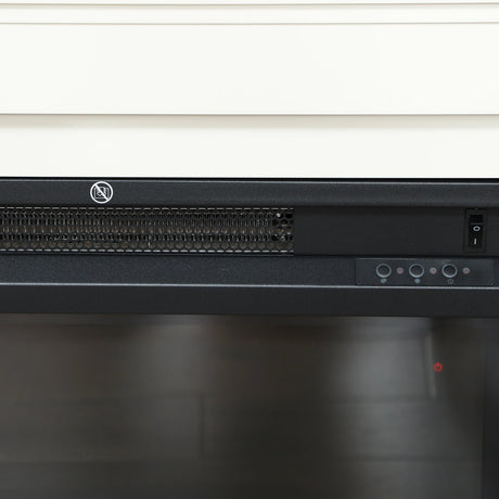 HOMCOM Electric Fireplace with 12 Colours Realistic Flame Effect & 5 Brightness Levels, 1000W/2000W Inset Electric Fire and Mantel Reach up to 30 m2 Space with Remote & Timer for Living Room, White