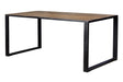 Giner and Colomer - Reinforced Iron Dining Table With Solid Mango Wood Top