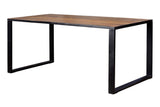 Giner and Colomer - Reinforced Iron Dining Table With Solid Mango Wood Top