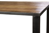 Giner and Colomer - Reinforced Iron Dining Table With Solid Mango Wood Top