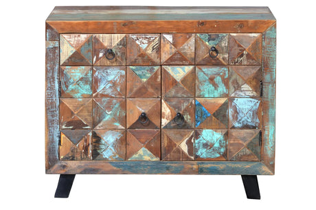 Giner and Colomer - Recycled Wood Chest Of Drawers (2 Drawers, 2 Doors)