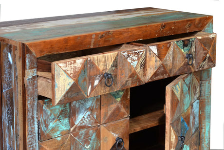 Giner and Colomer - Recycled Wood Chest Of Drawers (2 Drawers, 2 Doors)