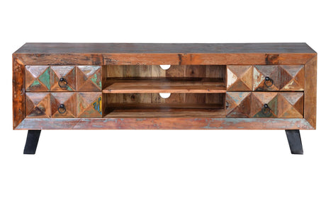 Giner and Colomer - Recycled Wood TV Stand With 4 Drawers