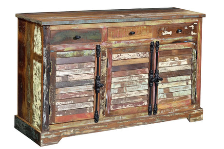 Giner and Colomer - Recycled Wood Sideboard (3 Doors, 3 Drawers & Shelves)